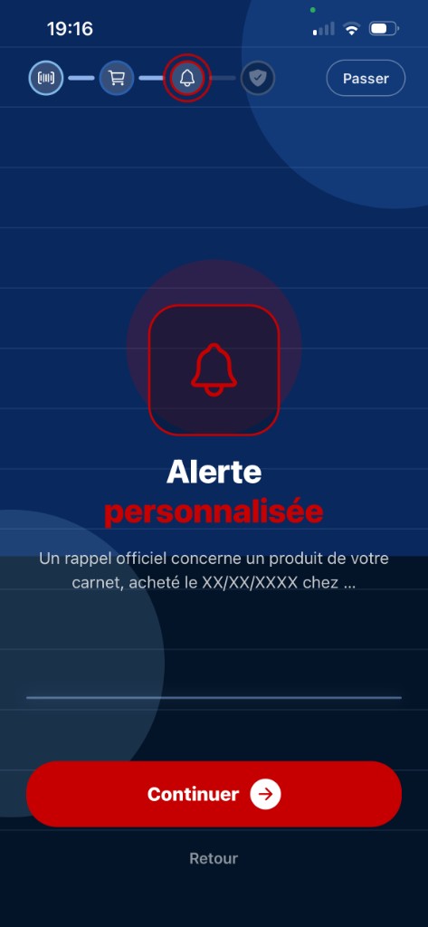 Alerte personnalisée
