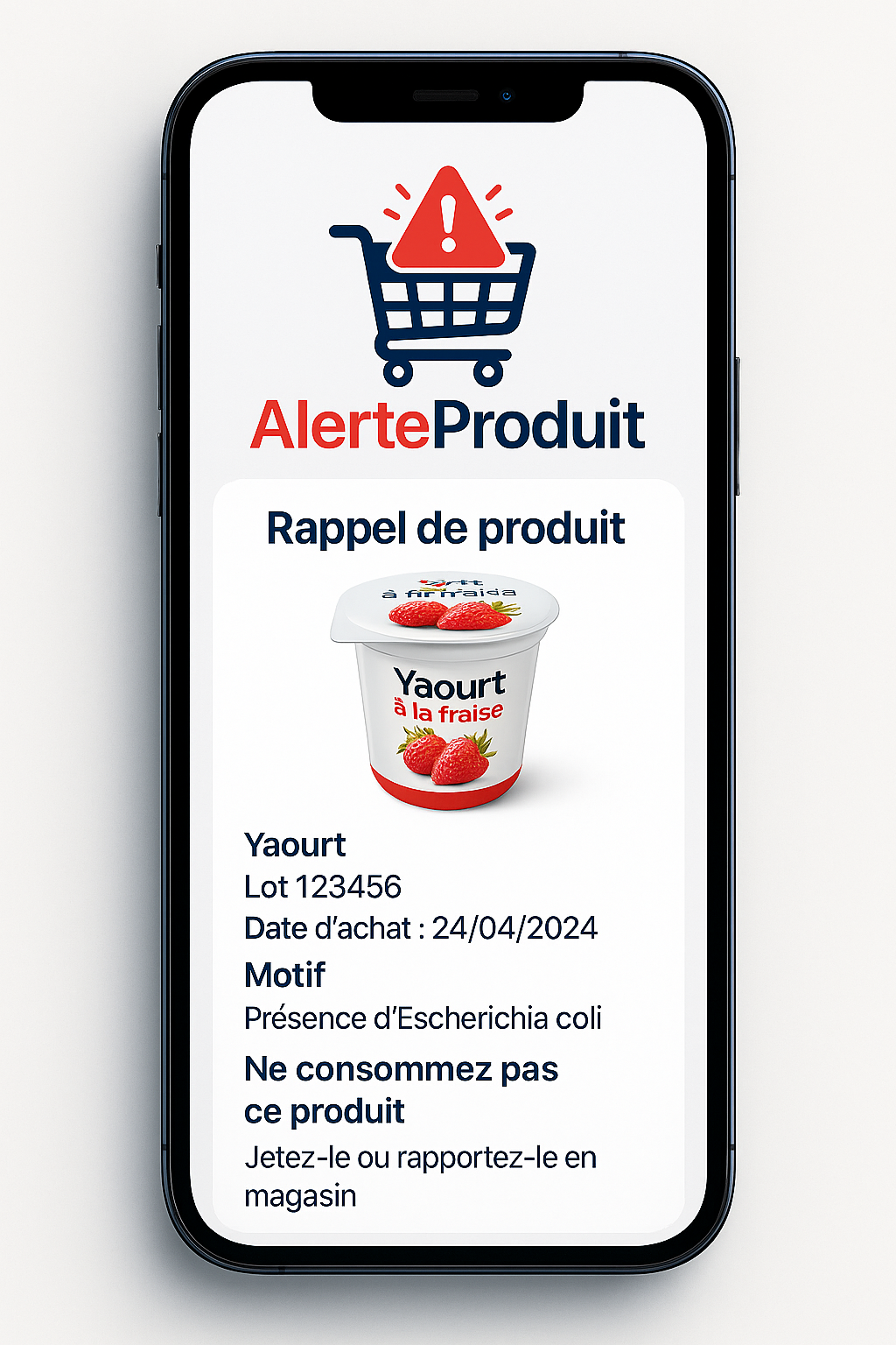 Notification de rappel sur smartphone
